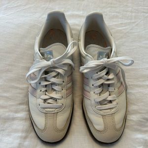 Adidas Samba White and Pink Sneakers